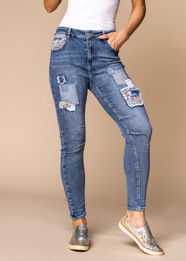 Stacie Pants in Denim Blue - Imagine Fashion