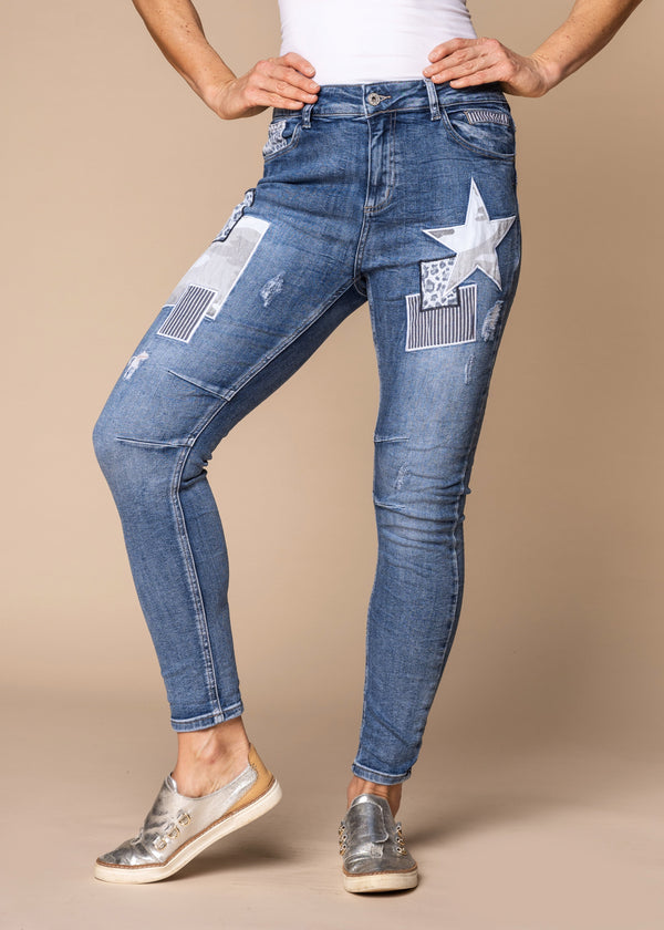 Hollie Pants in Denim Blue - Imagine Fashion