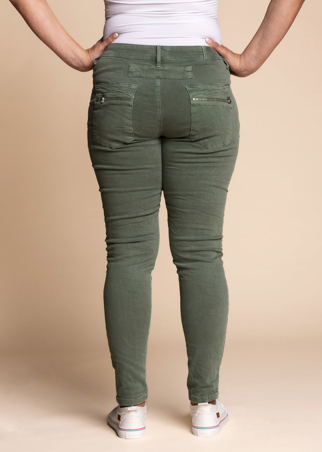 Nessie Pants in Olive - Imagine Fashion
