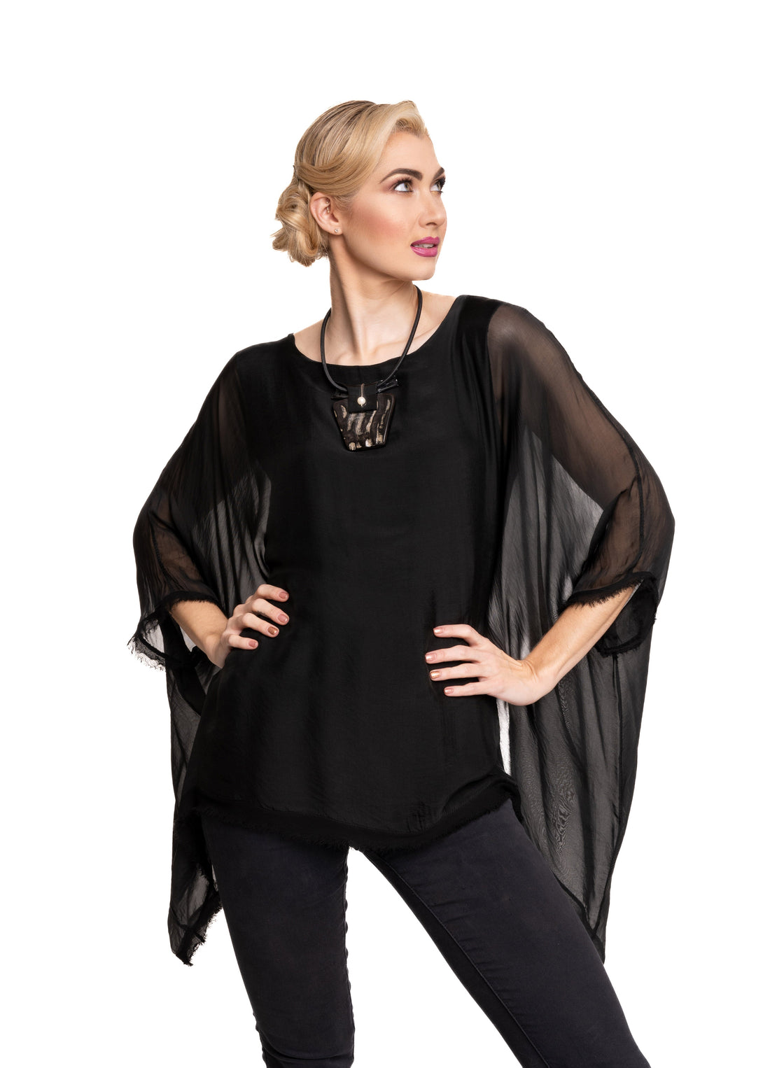 Emiliana Top in Onyx - Imagine Fashion