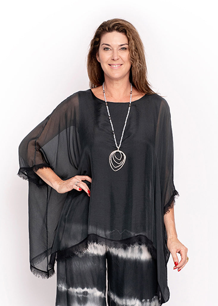 Emiliana Top in Granite - Imagine Fashion