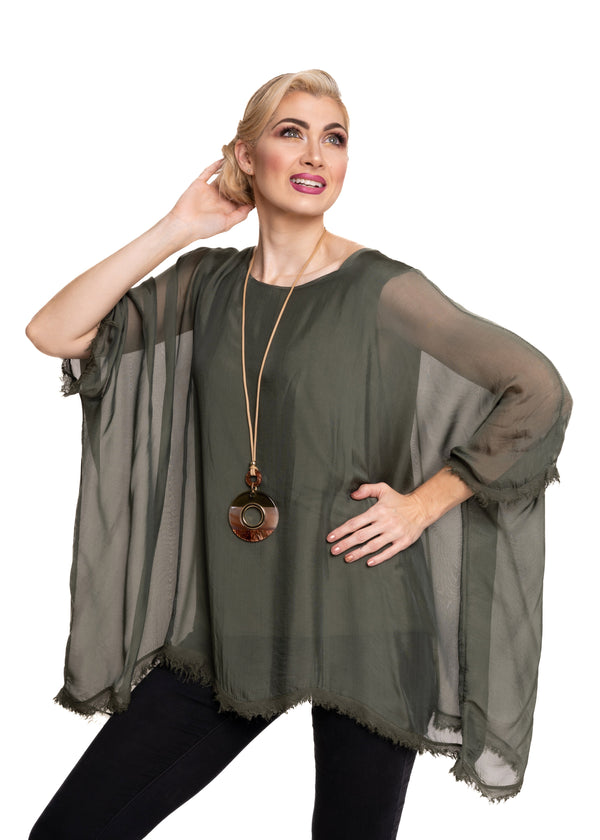 Emiliana Top in Khaki - Imagine Fashion