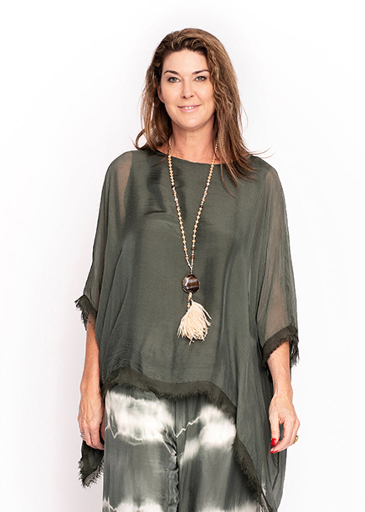 Emiliana Top in Khaki - Imagine Fashion