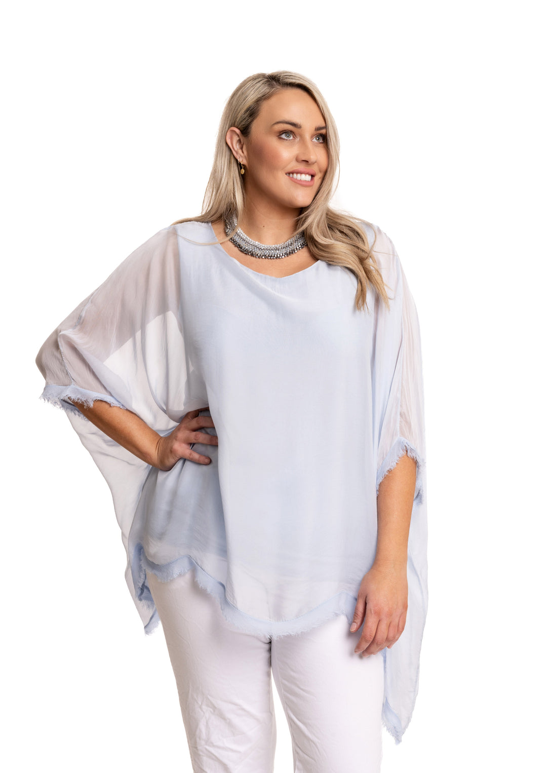 Emiliana Top in Ice Blue - Imagine Fashion