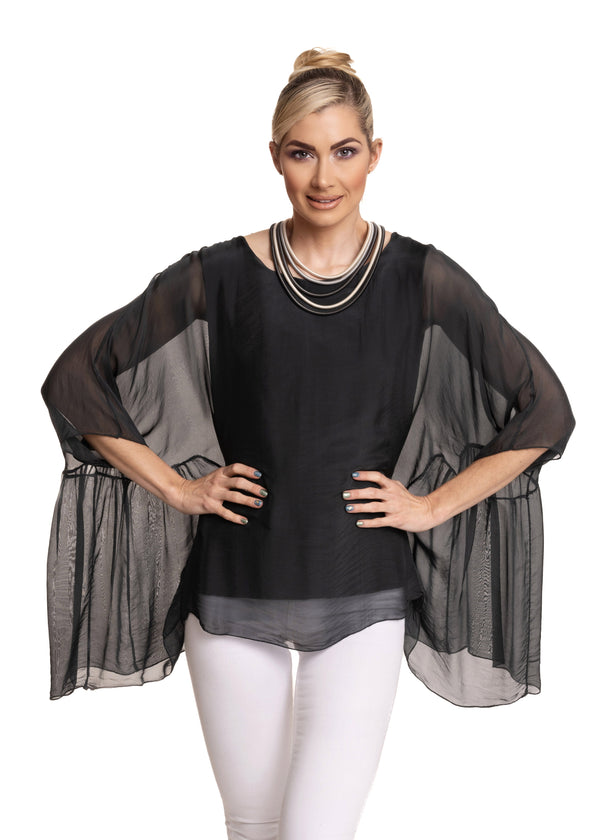 Santo Top in Granite - Imagine Fashion