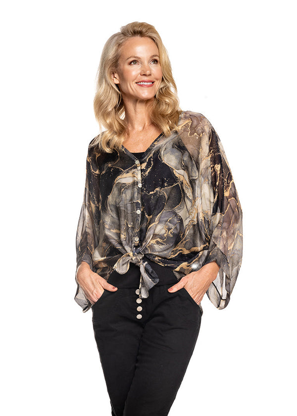 Ashwin Top in Onyx - Imagine Fashion