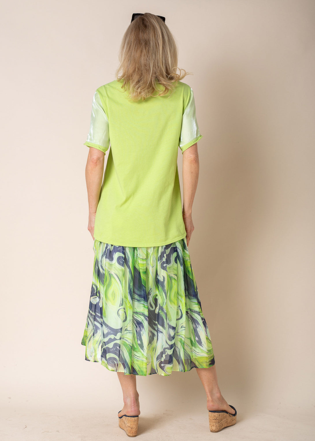 Talia Top in Lime Splice