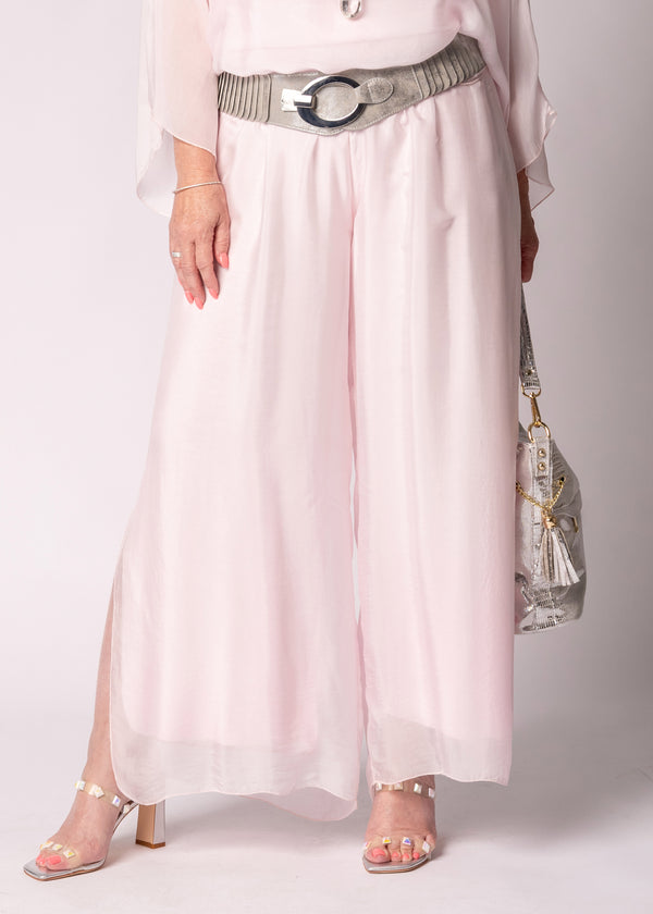 Gia Silk Pants in Modena Pink