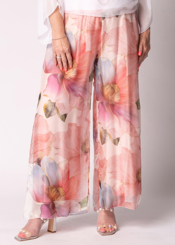 Honor Silk Pants in Blush