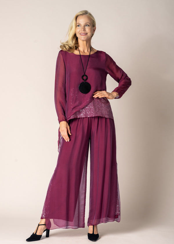 Heathie Top in Mulberry Wine