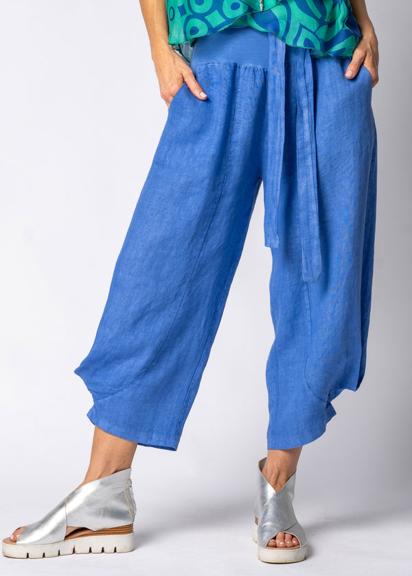 Addison Linen Pant in Positano Blue