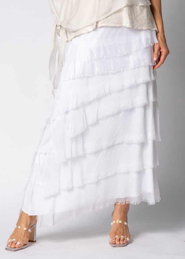 Fifi Silk Skirt in White