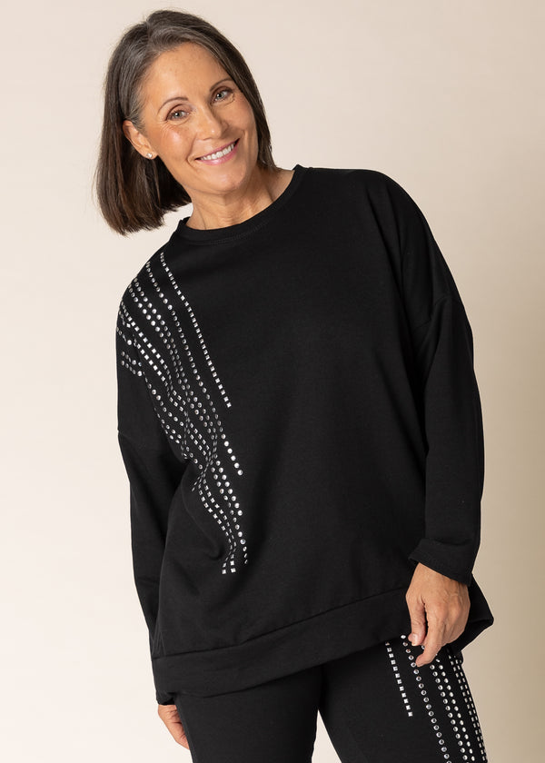 Scarletta Cotton Top in Onyx - Imagine Fashion