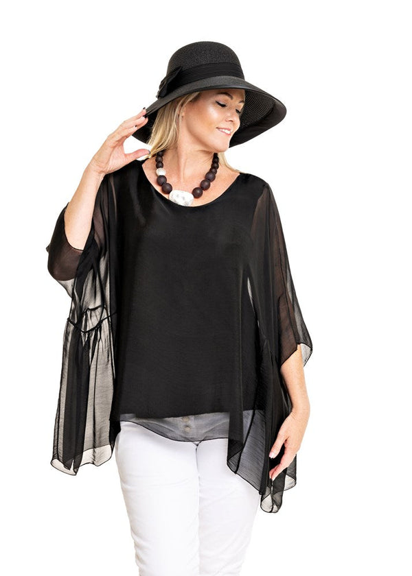 Santo Top in Onyx - Imagine Fashion