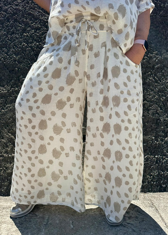 July Linen Pants in Cream