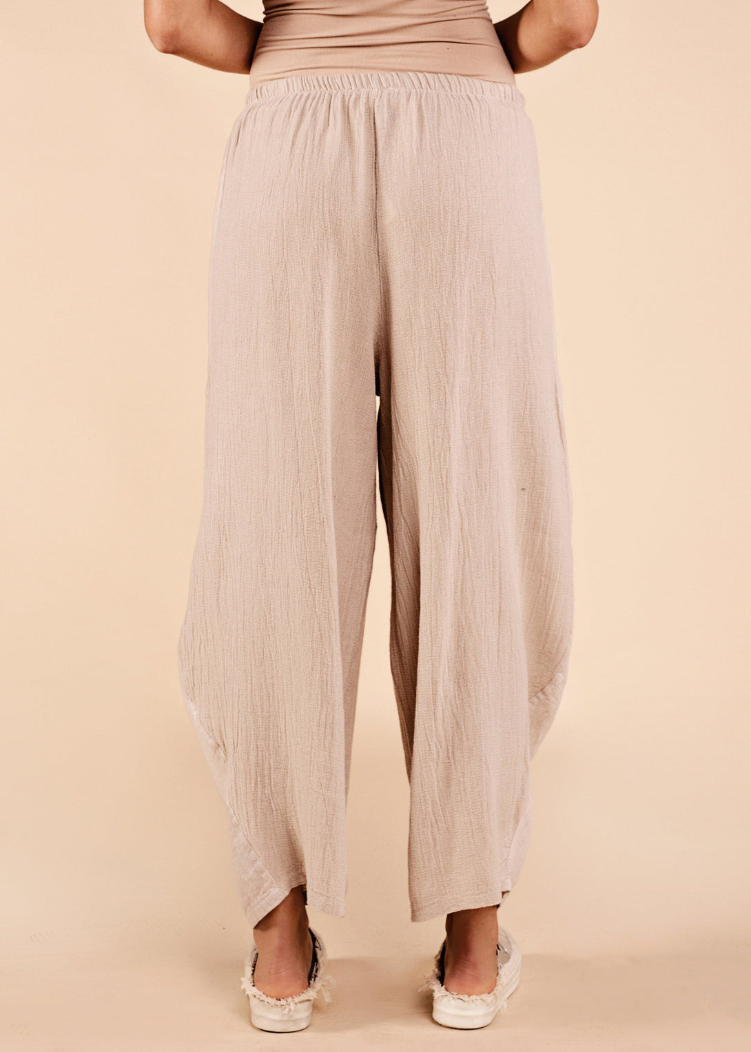 Benadita Linen Blend Pants in Latte