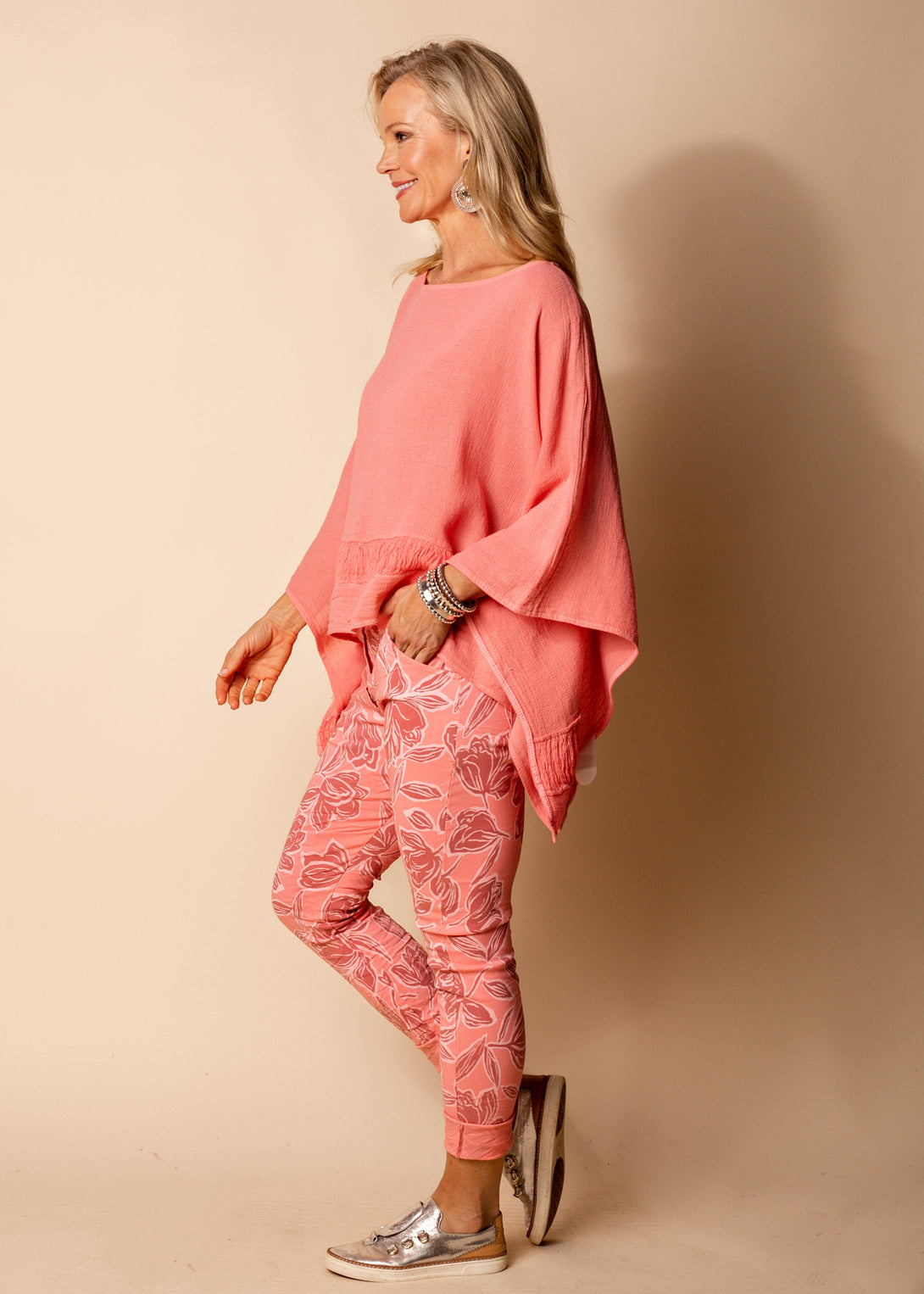 Cali Pants in Coral Crush