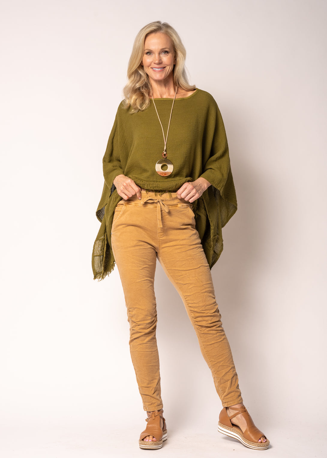 Connie Pants in Desert - Imagine Fashion