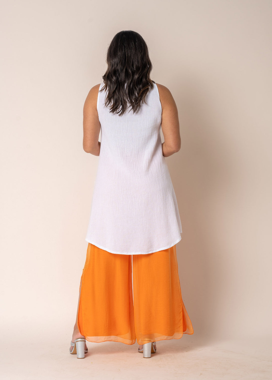 Esther Linen Top in White