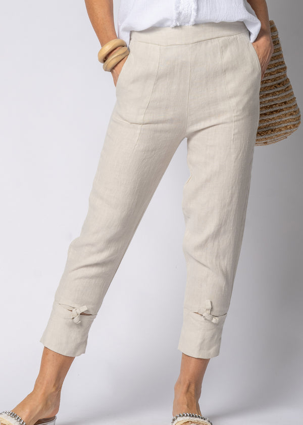 Caitlin Linen Pants in Latte