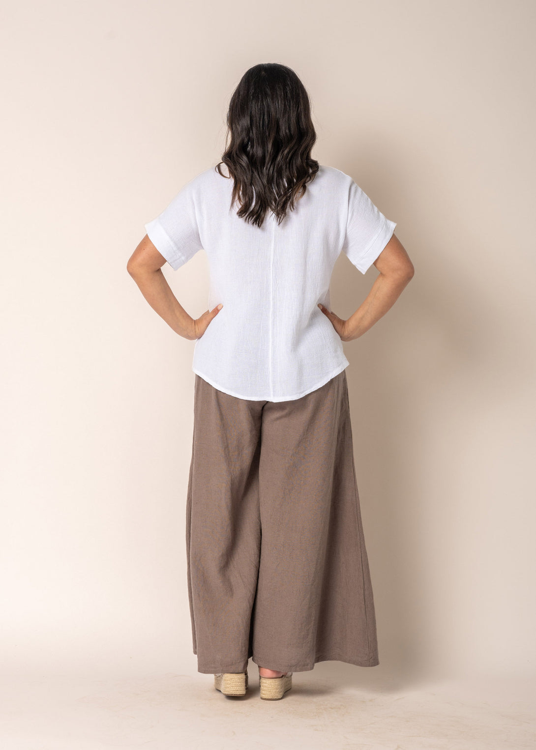 Rayleen Linen Top in White