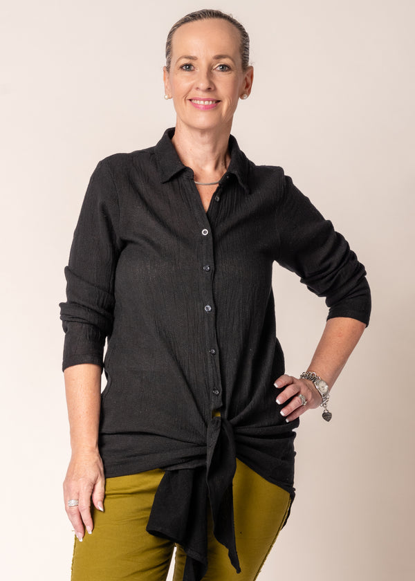 Deirdre Top in Onyx - Imagine Fashion