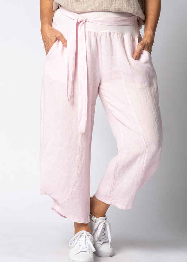 Addison Linen Pant in Modena Pink