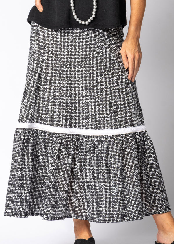 Eska Cotton Skirt in Onyx
