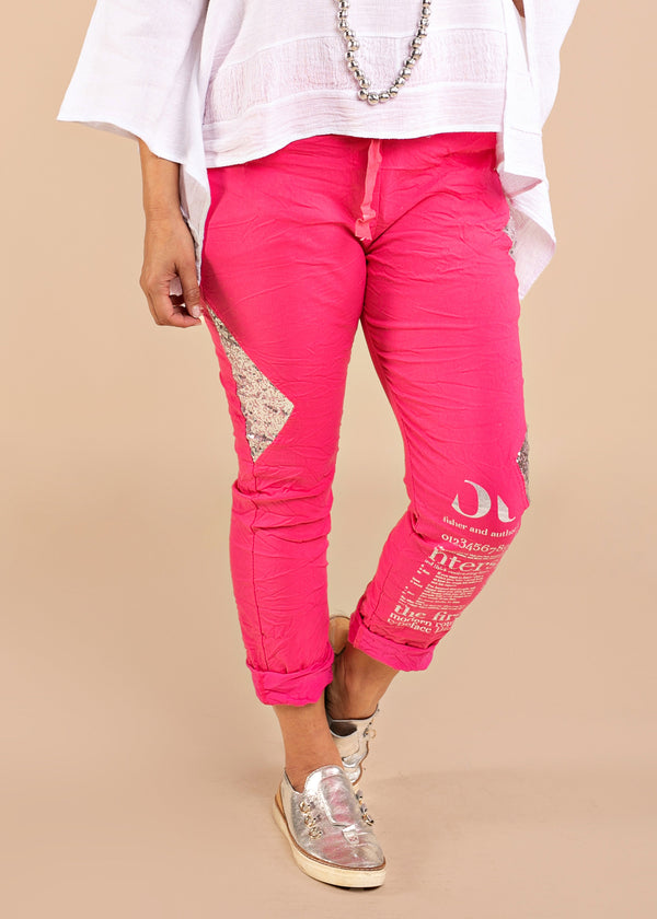 Oria Pant in Raspberry Sorbet - Imagine Fashion