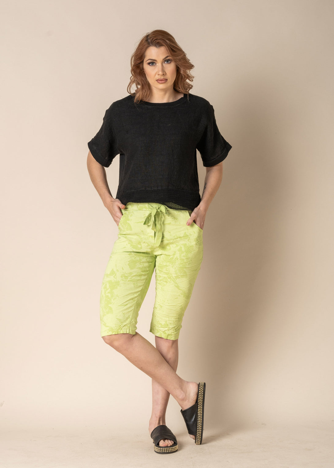 Reo Shorts in Lime Splice