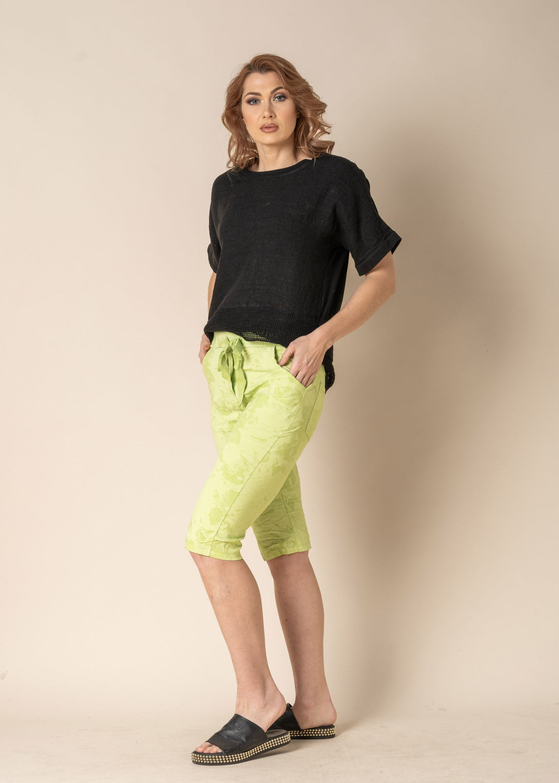 Reo Shorts in Lime Splice