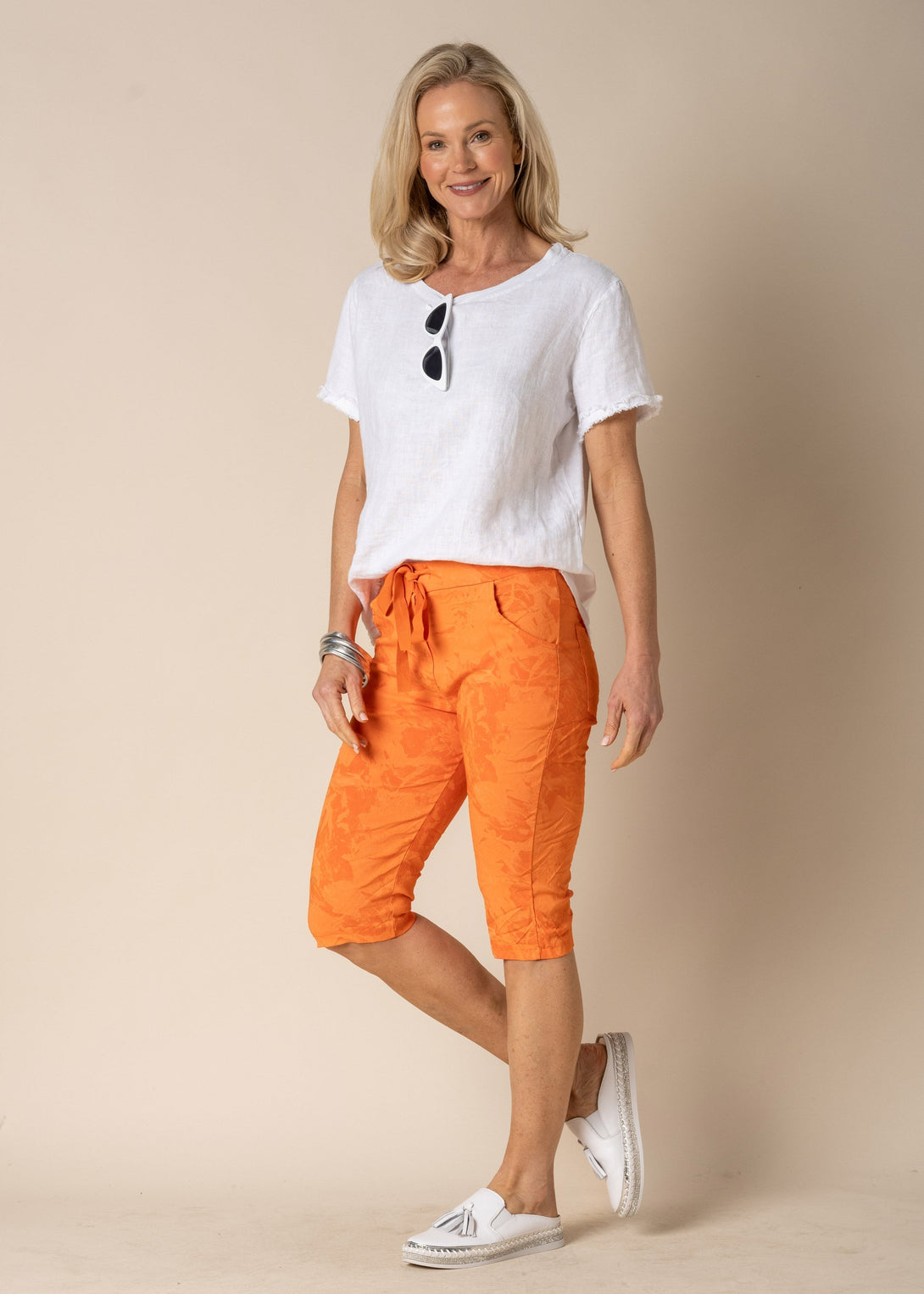 Reo Shorts in Sunset Orange