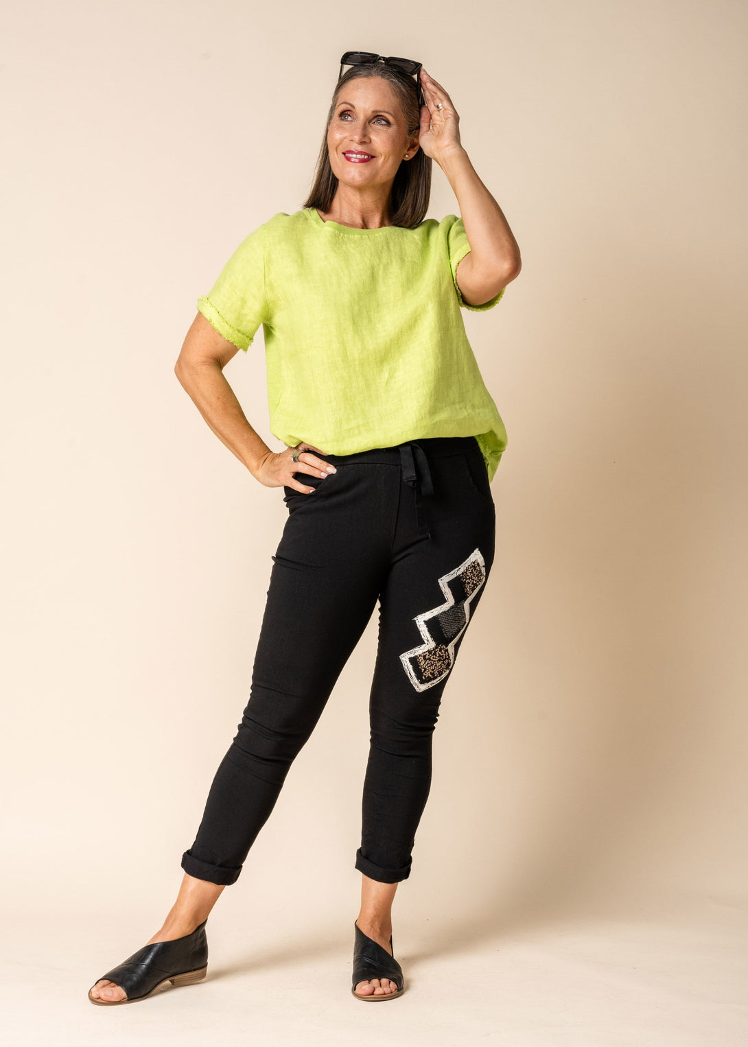 Amantha Top in Lime Splice