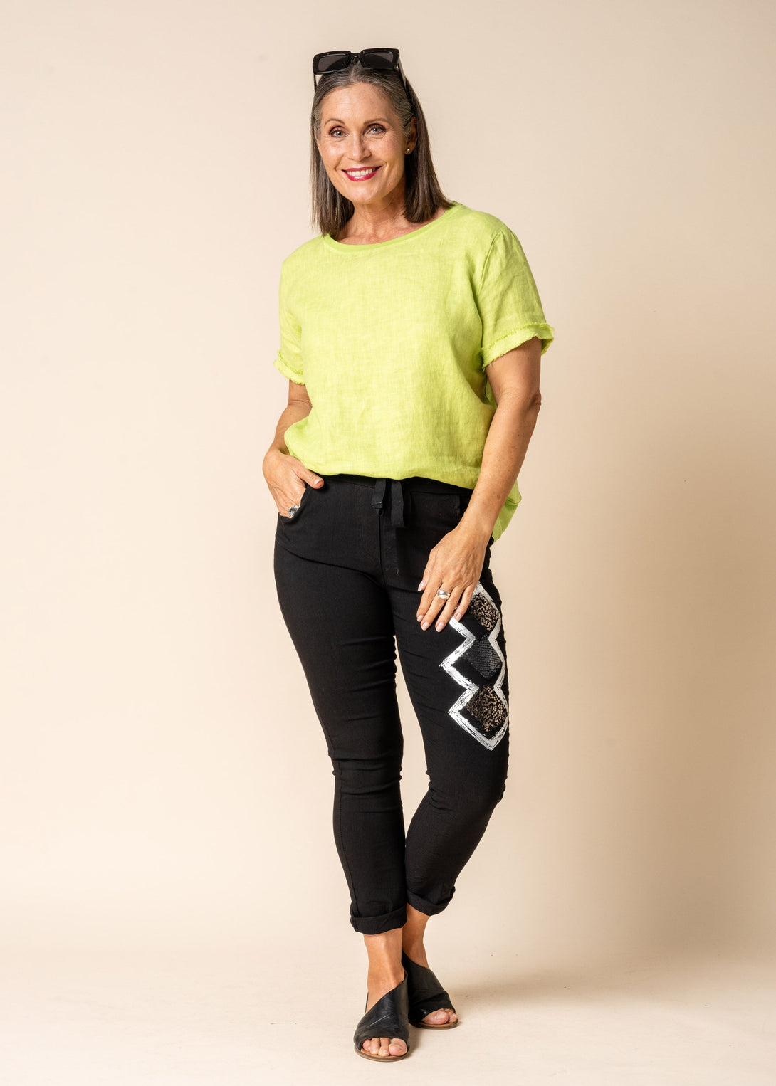 Amantha Top in Lime Splice