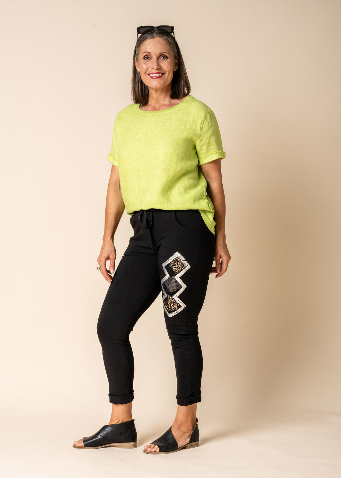 Amantha Top in Lime Splice