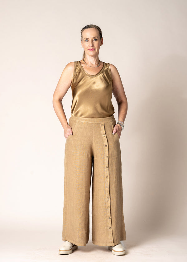 Clair Linen Pants in Desert