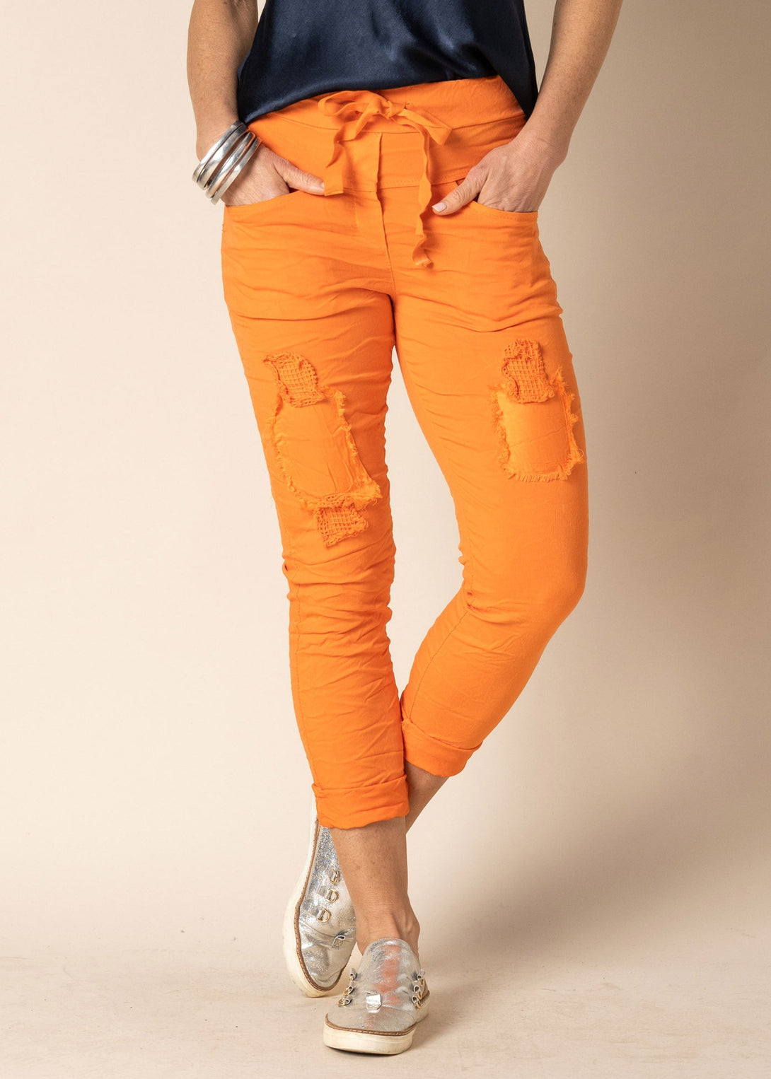 Yumi Pants in Sunset Orange