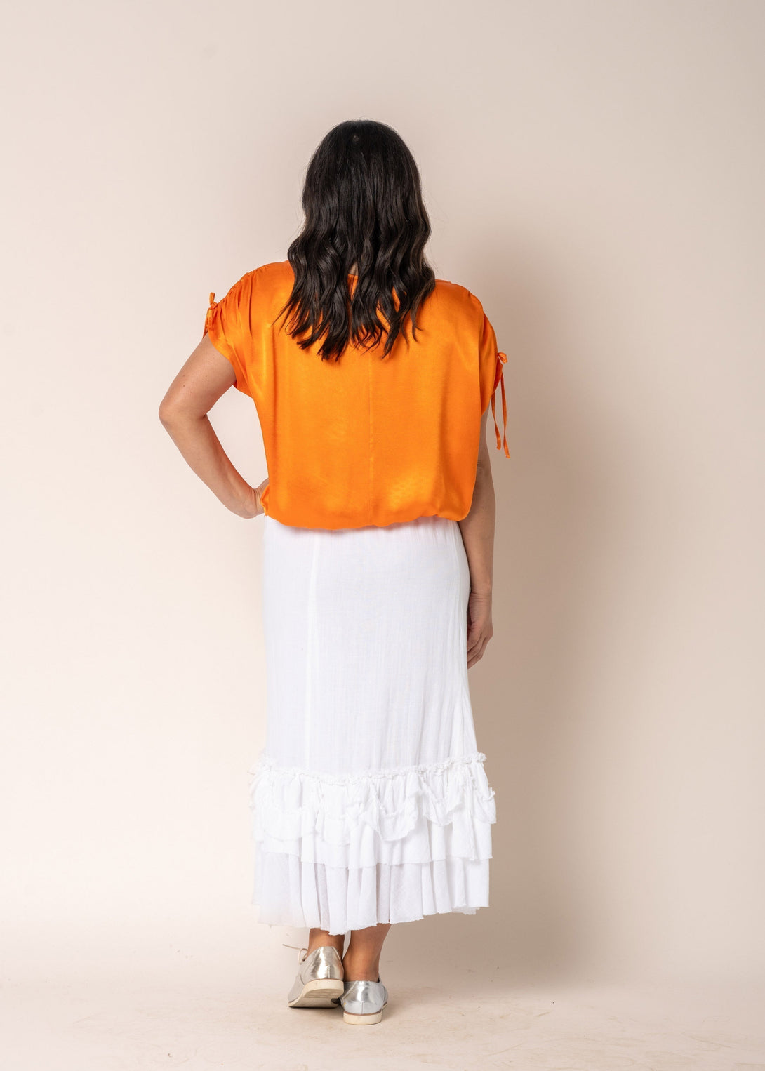 Aploy Top in Sunset Orange