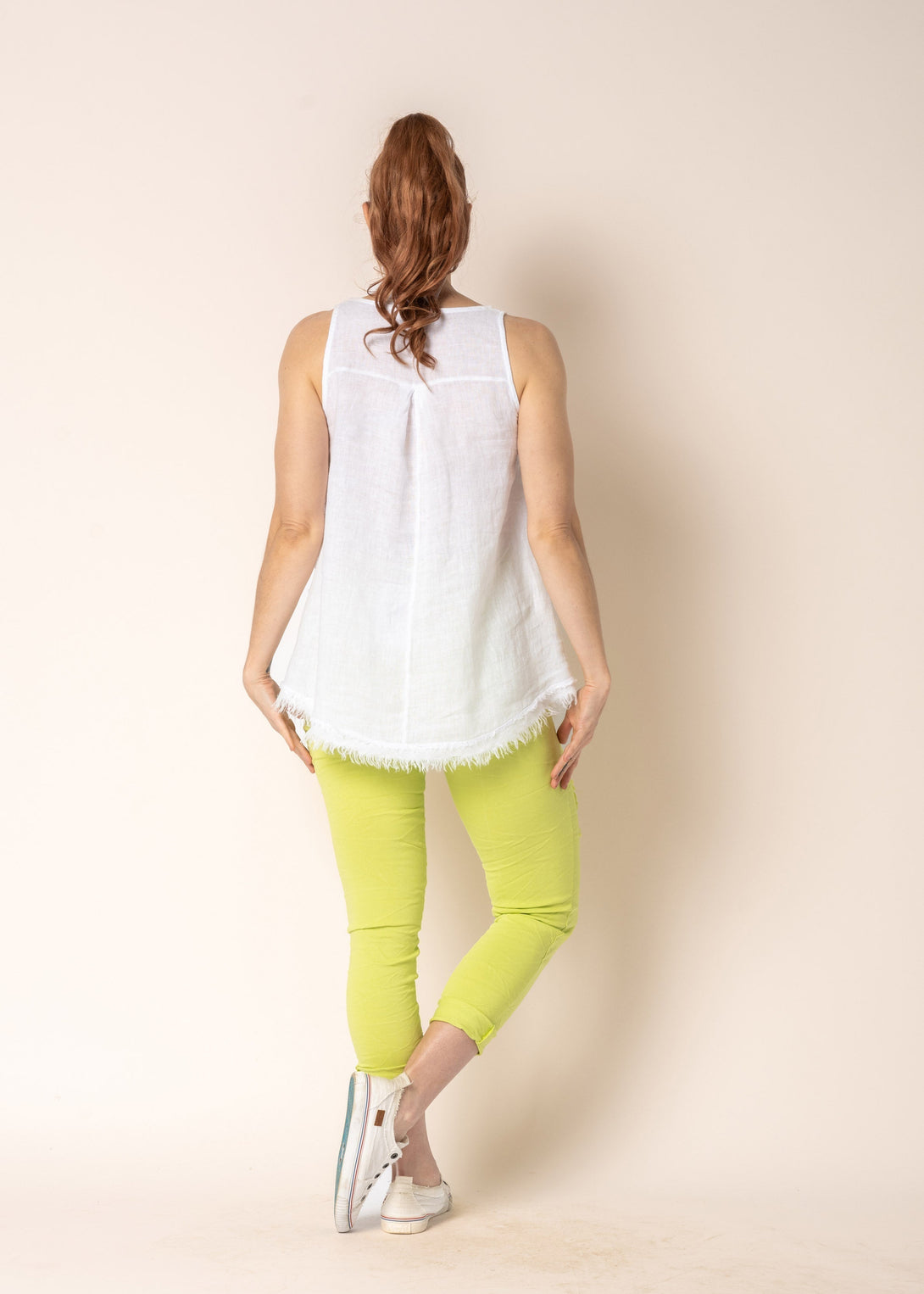 Poppy Linen Top in White