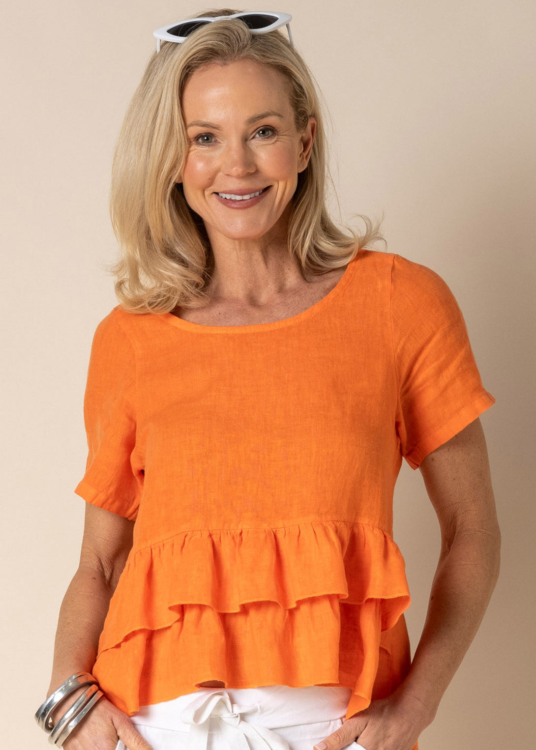 Fallon Top in Sunset Orange