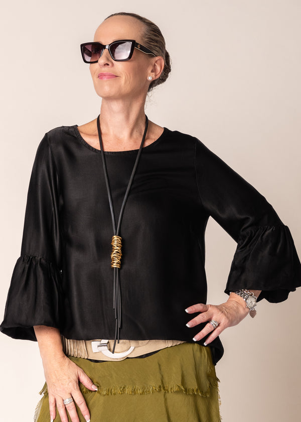 Karley Top in Onyx - Imagine Fashion