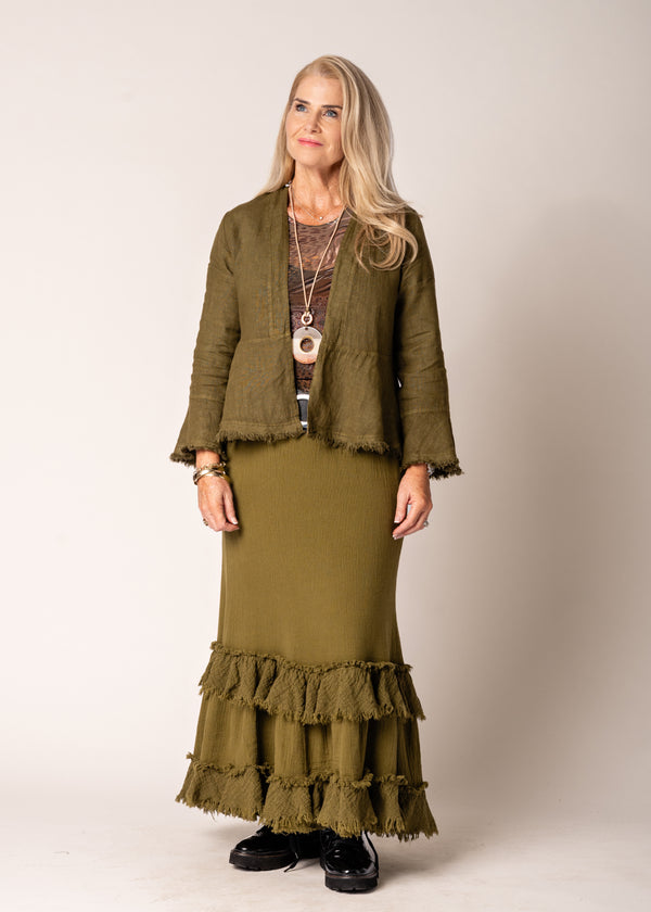 Dayma Skirt in Green Olive