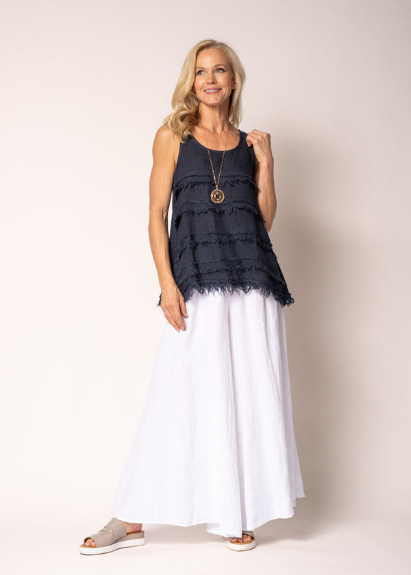 Diana Linen Pant in White