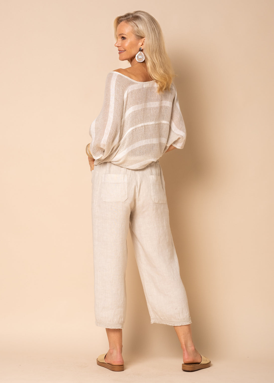 Jessi Linen Pants in Latte