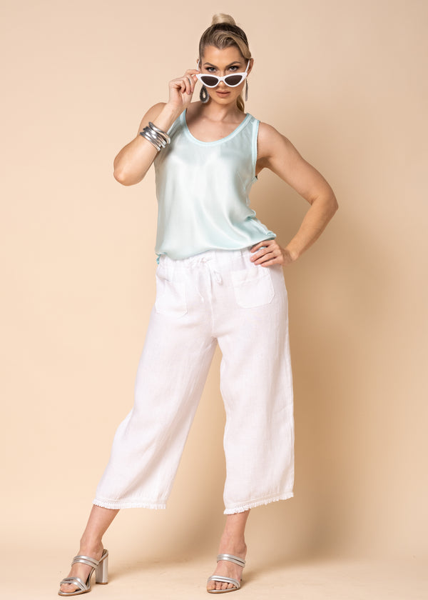 Jessi Linen Pants in White