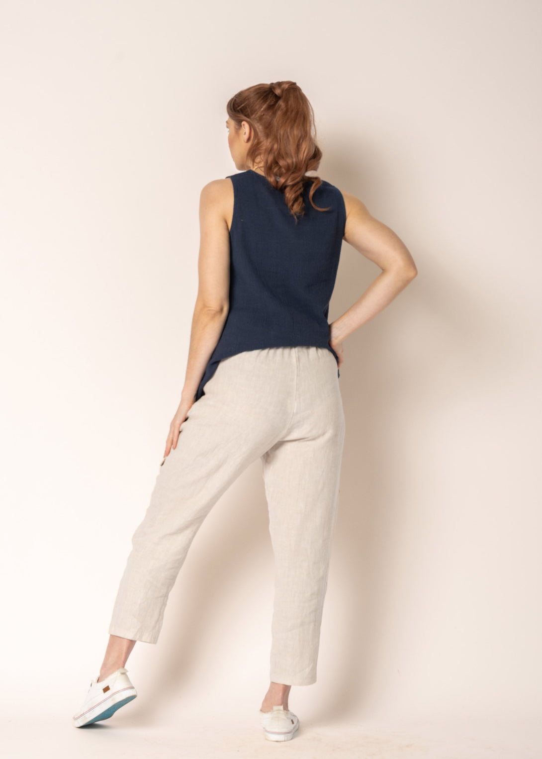 Clover Linen Pants in Latte