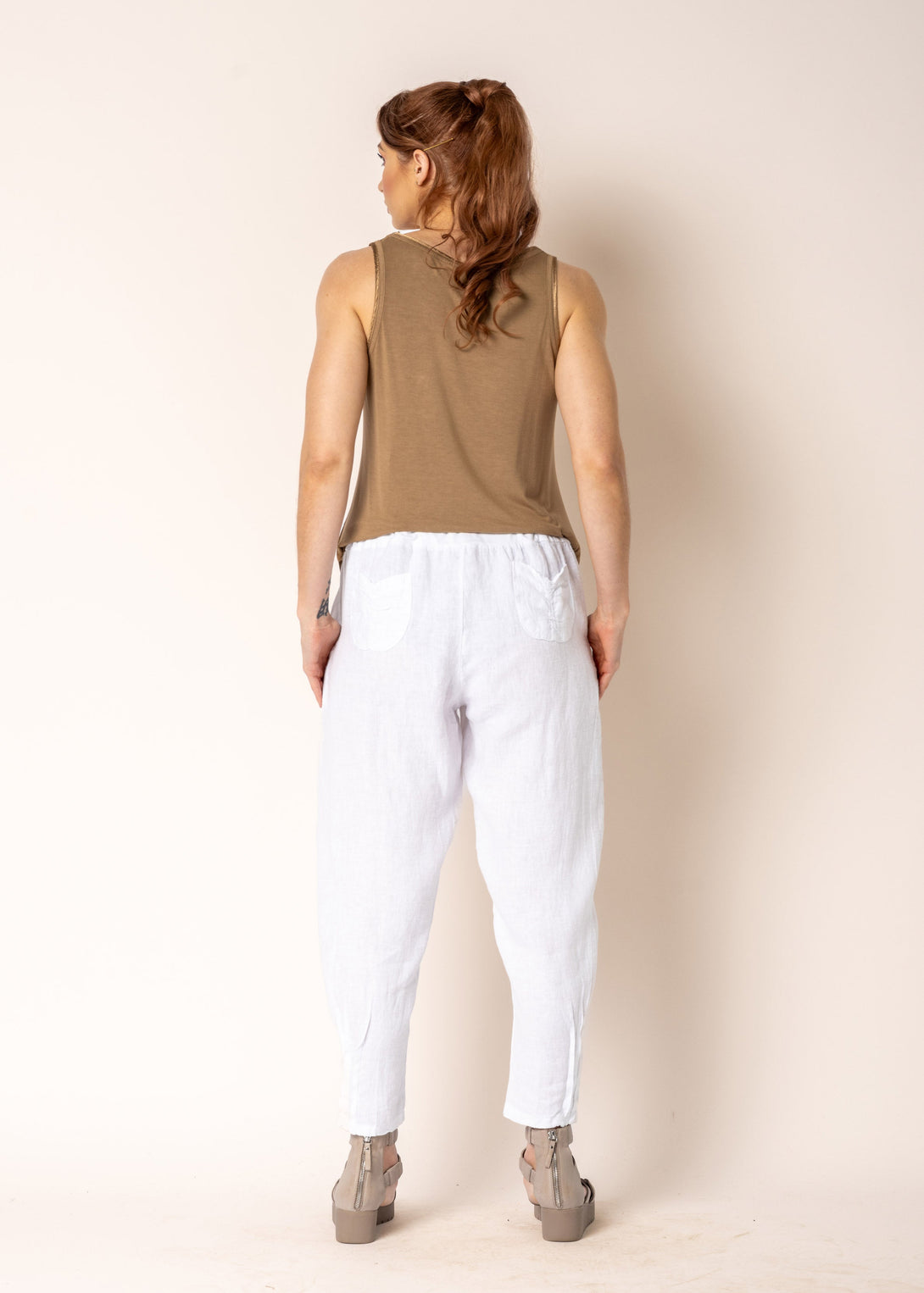 Daizy Linen Pants in White