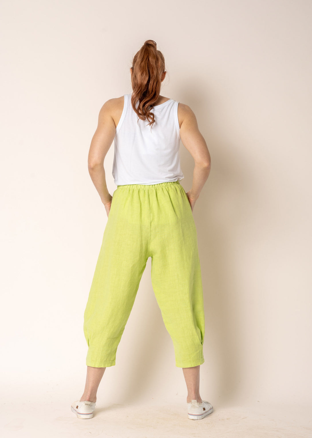 Flora Pants in Lime Splice