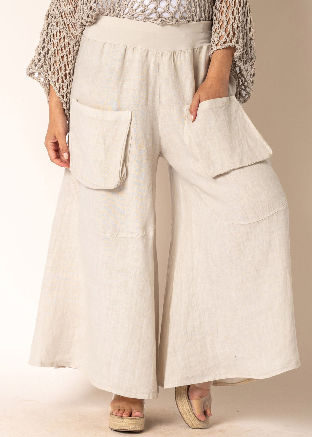 Byrony Linen Pants in Latte