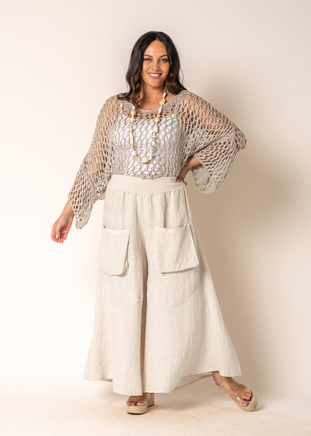 Byrony Linen Pants in Latte